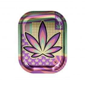 Metallic Leaves Tablett Rolling Tray