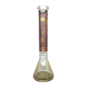 'Altnordischer Gott' Borosilikatglas Bong mit Massivboden