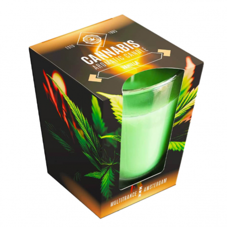 Cannabiskerze mit Vanilleduft