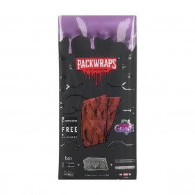 Packwraps x Twisted Hemp Wraps Gushin Grape 2 Stk. + Glass Tip + Tray