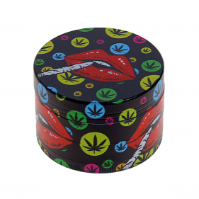 'Lips' Aluminium Grinder 4-teilig Schwarz