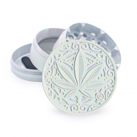 Trance Leaf Aluminium Grinder 4-teilig Icy Pearl