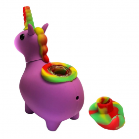 'Einhorn' Silikonbong Lila