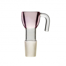 Glas Steckkopf mit Griff Rosa NS19