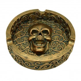 'Goldener Totenkopf' Aschenbecher
