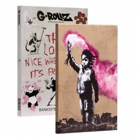 G-Rollz 'Banksy's Torch Boy' Leinwand 32x45cm