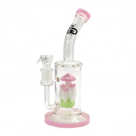 Pilz-Perkolator-Bong Borosilikatglas Bong Pink