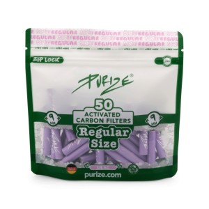 PURIZE Regular Size Farbig Aktivkohlefilter 9mm 50 Stk.