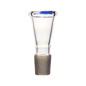 Glas Steckkopf Trichter mit Rollstopp Groß NS19