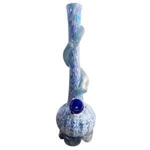 Noble Glass Medium Glow in the Dark Softglas Bong Blau