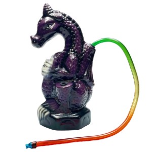 Basil Bush Drache Keramik Bong mit Schlauch Lila