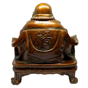 Laughing Buddha Messing Statue 20cm - Online Bestellen