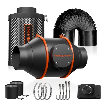 4 Inch Ventilationskit Grow Tent mit Aktivkohlefilter