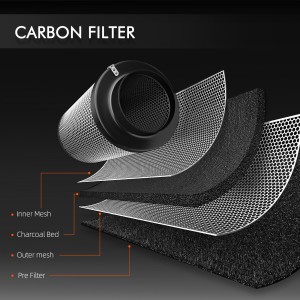 4 Inch Ventilationskit Grow Tent mit Aktivkohlefilter