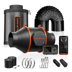 4 Inch Ventilationskit mit Smart Controller und Aktivkohlefilter