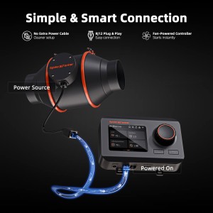 4 Inch Ventilationskit mit Smart Controller und Aktivkohlefilter