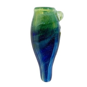 Lyric Glass Blau Grün Glas Chillum - Online Bestellen