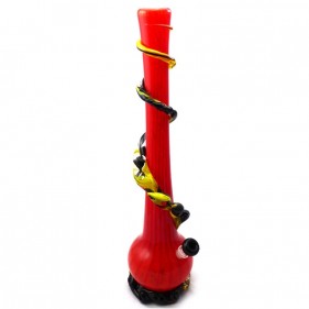 Noble Glass XL Softglas Bong Rot-Schwarz-Gelb