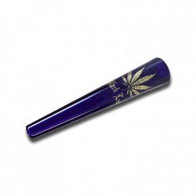 Robustes Glas Chillum Blau 23cm