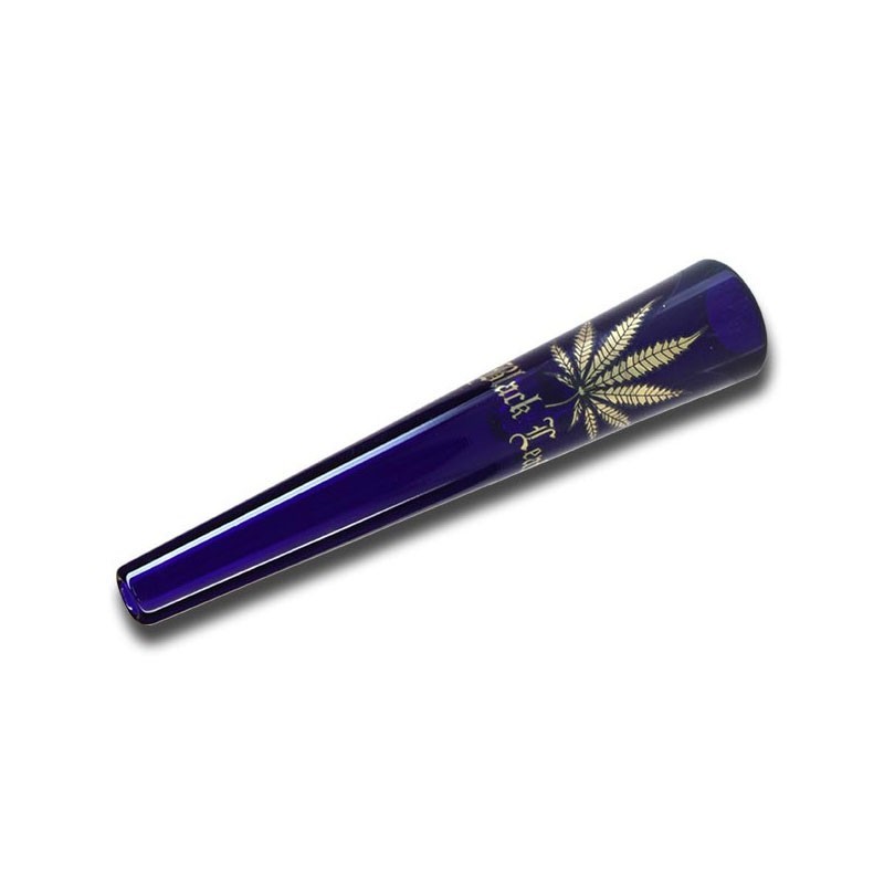 Robustes Glas Chillum Blau 23cm
