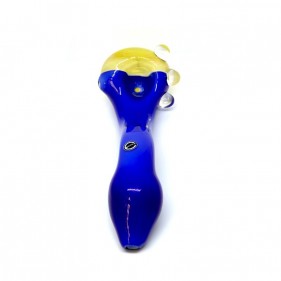 Envy Glass Custom Glaspfeife mit Dichro Kopf Blau-Gelb