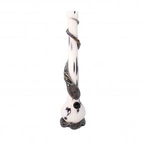 Noble Glass XL Softglas Bong Weiß-Schwarz