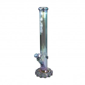 BLAZE 'Gear' Borosilikatglas Bong mit Regenbogeneffekt Grün-Lila