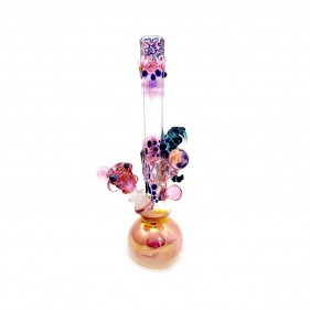 Grinder Glass 'Blue Stardust' mit 24K Gold Fume