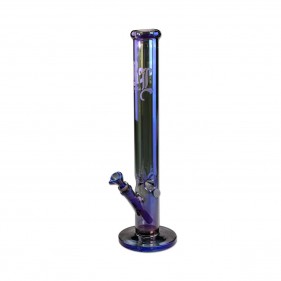 BlackLeaf 'Neverland' Borosilikatglas Bong blau-lila mit Regenbogeneffekt