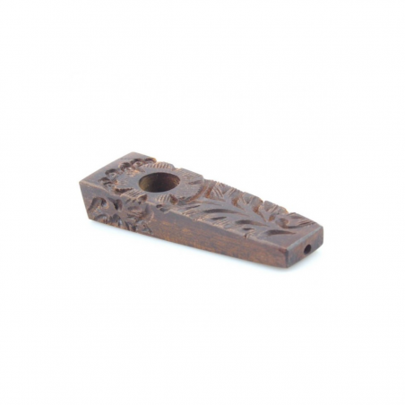 Holzpfeife Geschnitzt Dunkel