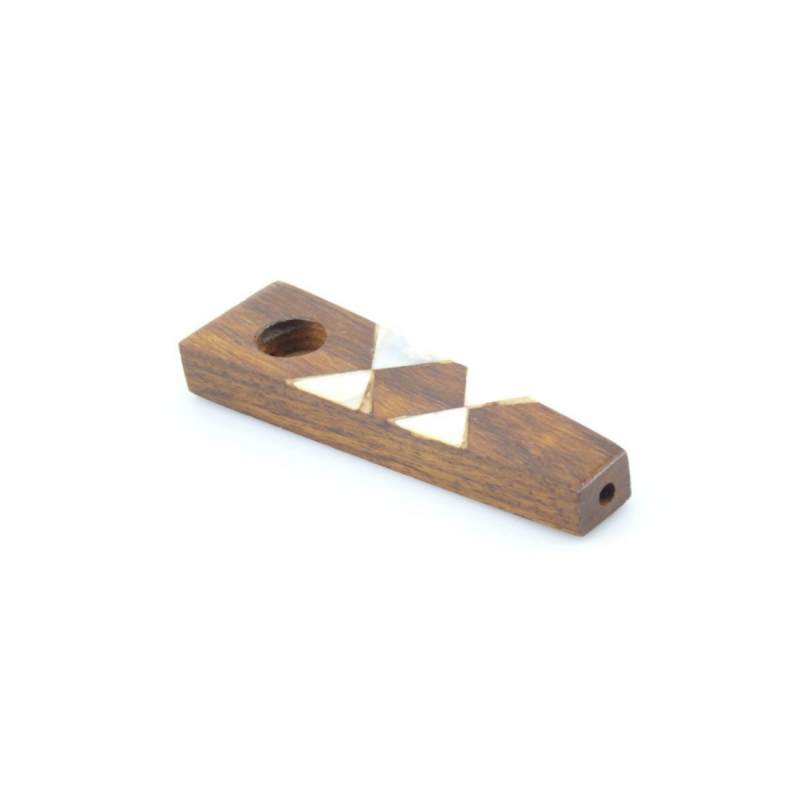 Holzpfeife mit Karomuster
