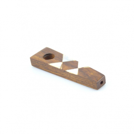Holzpfeife mit Karomuster