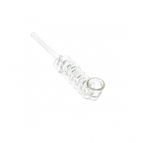 Spiralförmige Glaspfeife 18cm