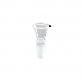 Glas Steckkopf Trichter mit Rollstopp NS19