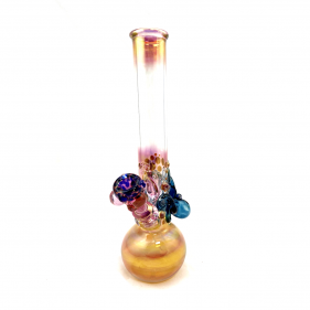 Grinder Glass 'Blue Stardust Octopus' mit 22K Gold Fume