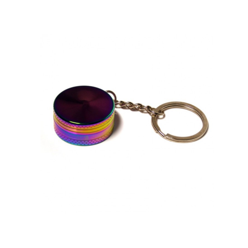 Regenbogen Schlüsselanhänger Aluminium Grinder 2-teilig