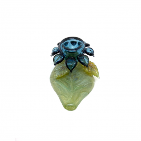 Mars Glassworks Blatt Glaspfeife mit Blüte