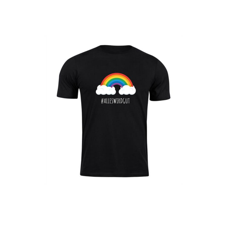 T-Shirt 'Alles wird gut' Schwarz