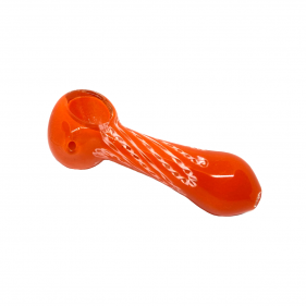 Löffelpfeife aus Glas Orange