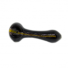 Löffelpfeife aus Glas Schwarz