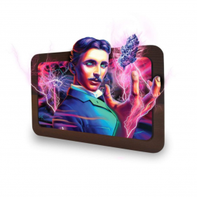 V-Syndicate 'High Voltage' Tablett Rolling Tray mit Holzrand M